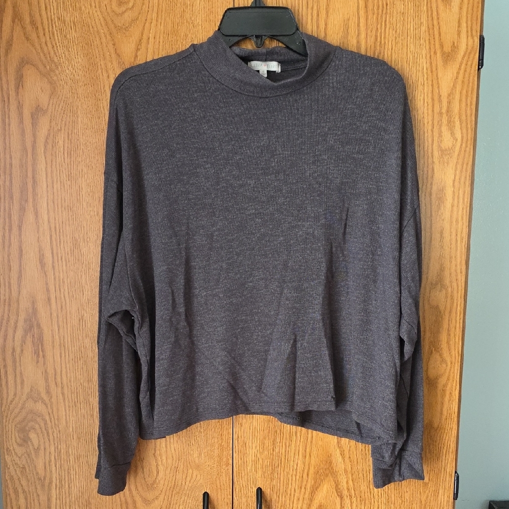 Ultra Flirt Charcoal Long Sleeve Top